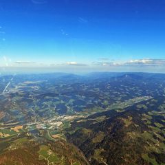 Flugwegposition um 13:31:44: Aufgenommen in der Nähe von Gemeinde Bad Bleiberg, Österreich in 2417 Meter